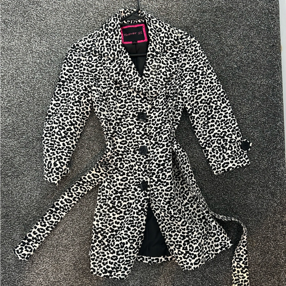 Animal Print Coat Small